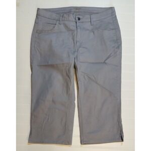 Riders by Lee Womens Gray Capri Cropped Pants Size 16M Stretch Cotton Comfort